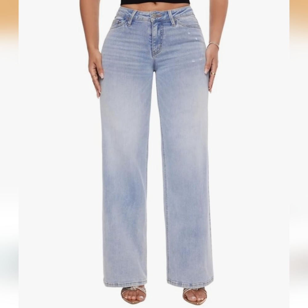Oneso Wide Leg Jean | Light Blue | Size 30